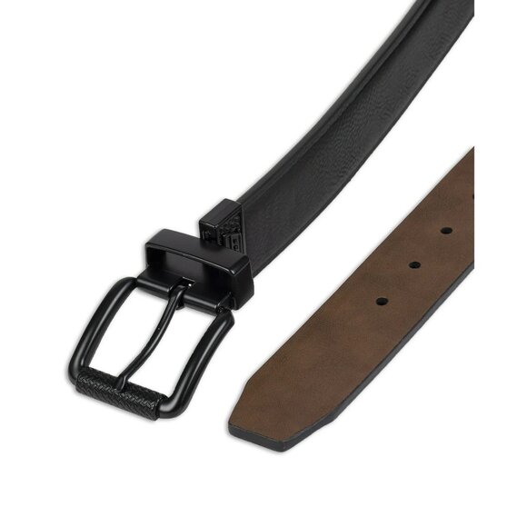 NWT DICKIES Genuine Mens Two-In-One Reversible Black toBrown Casual Stretch Belt - Picture 2 of 6